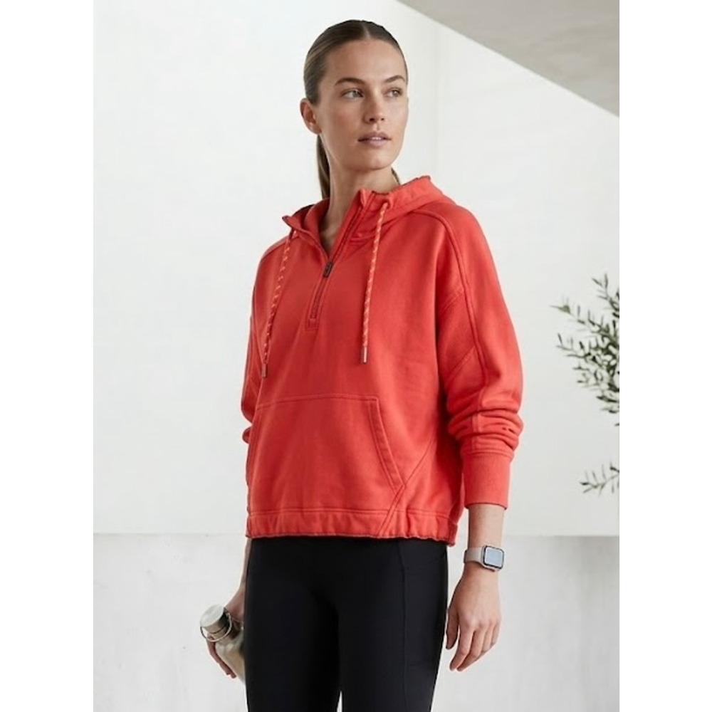 ATHLETA Red Retrograde Half Zip Pullover Hoodie S… - image 1